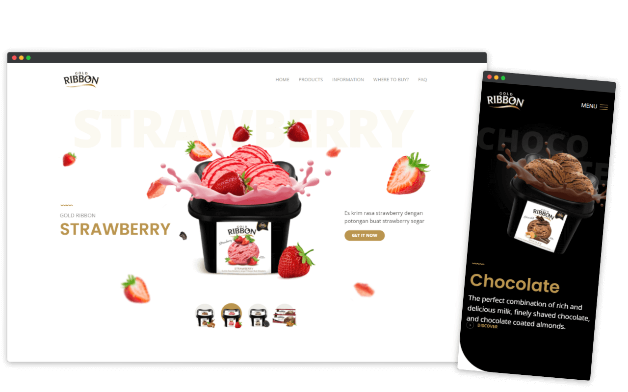 Gold Ribbon Showcase